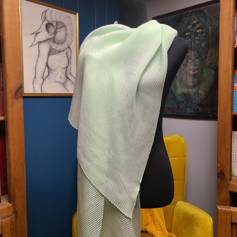 Great Mint Color Textured Scarf!